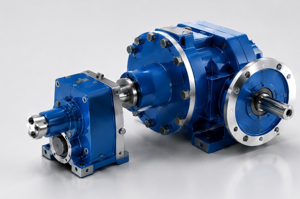 Industrial gearbox and motor assembly